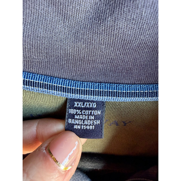 Hathaway Men's 1/4 Zip Pullover Preppy Dadcore Sweater Blue Size XXL - Picture 2 of 9